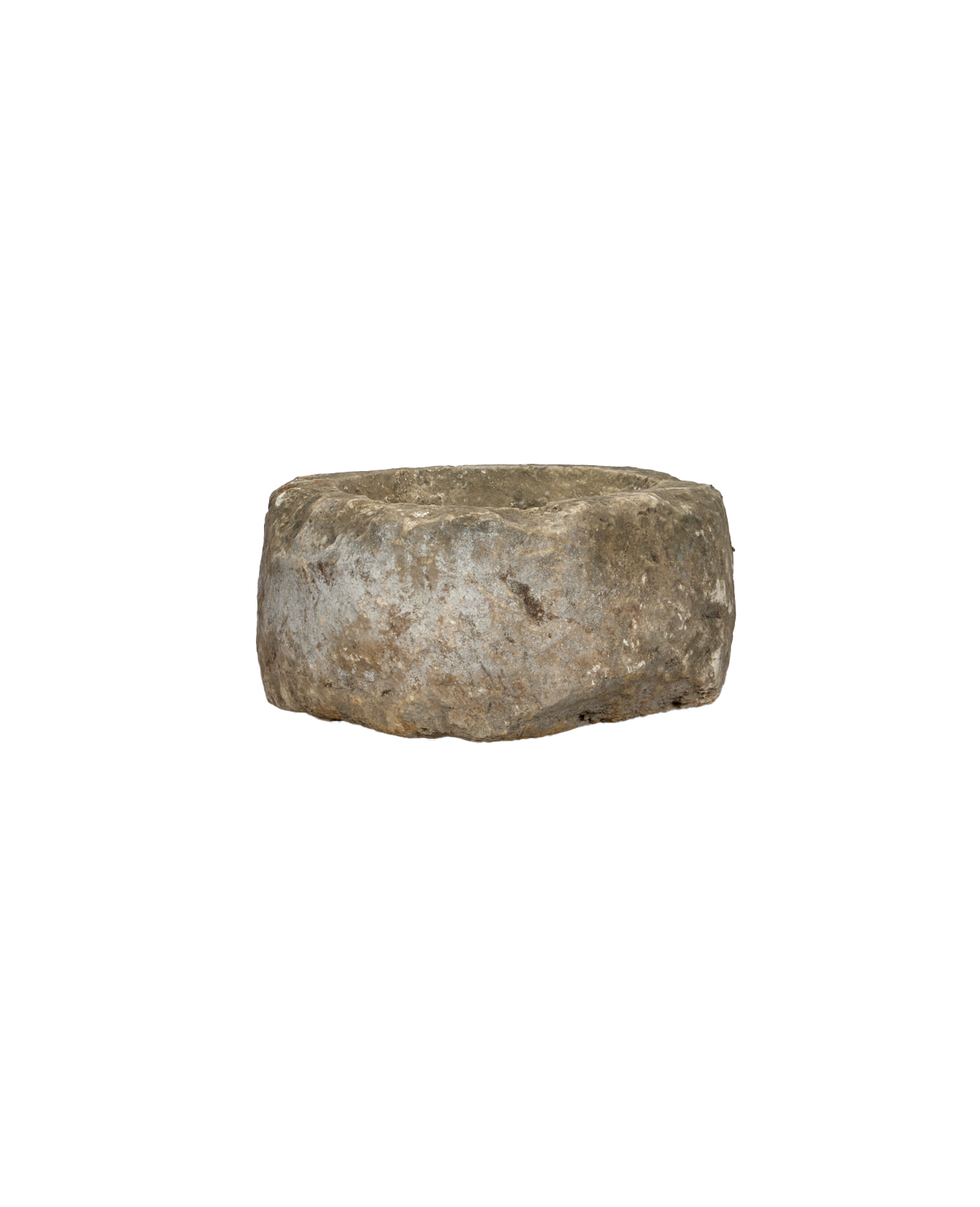 Vintage Limestone Trough - Round from Indonesia - Planters, Fountains, & Water Features