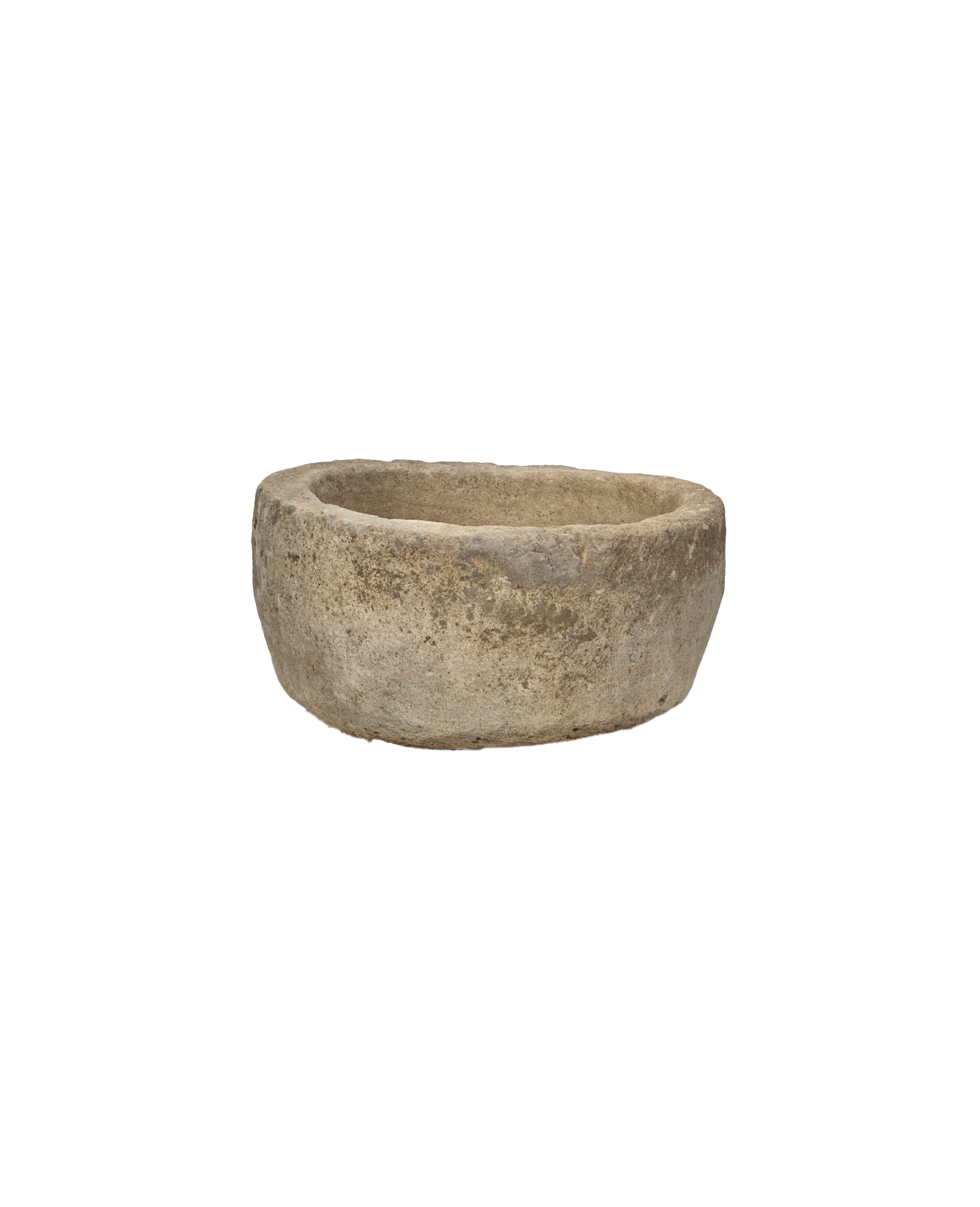 Vintage Limestone Trough - Round from Indonesia - Planters, Fountains, & Water Features