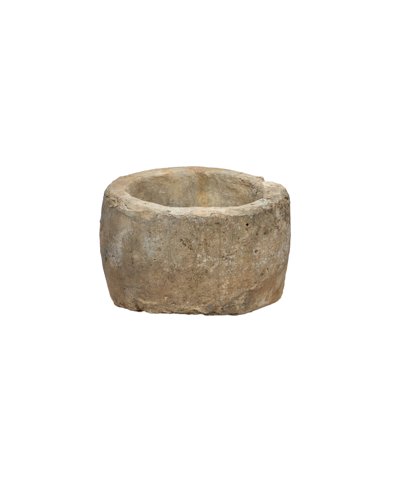 Vintage Limestone Trough - Round from Indonesia - Planters, Fountains, & Water Features