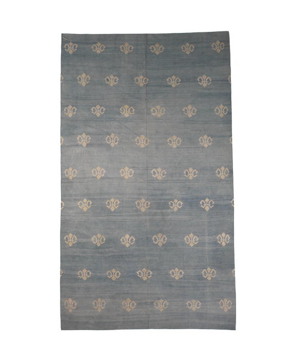 Dhurrie Rug - Blue Geometric