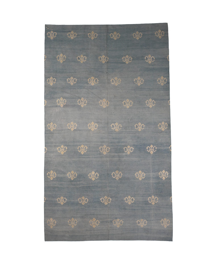 Dhurrie Rug - Blue Geometric