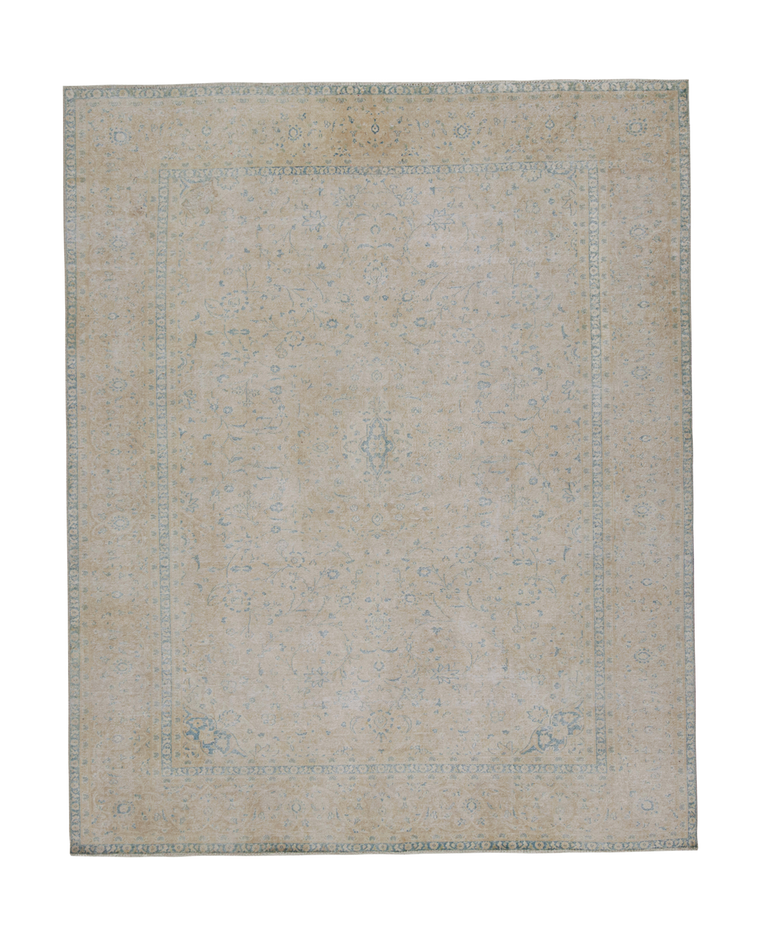 Persian Rug - Beige-Blue Floral