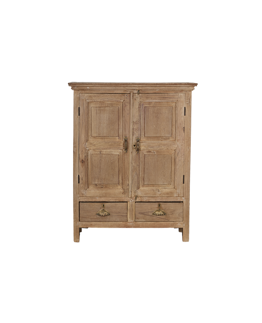 Vintage Wood Cabinet - Bleached from India made of Wood