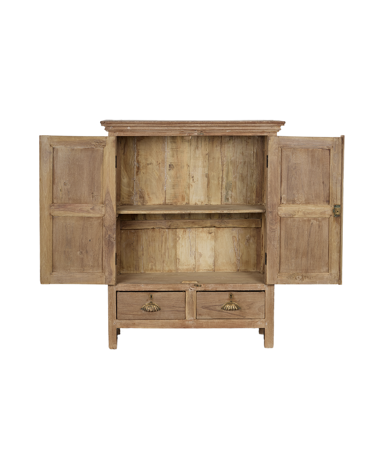 Vintage Wood Cabinet - Bleached from India made of Wood