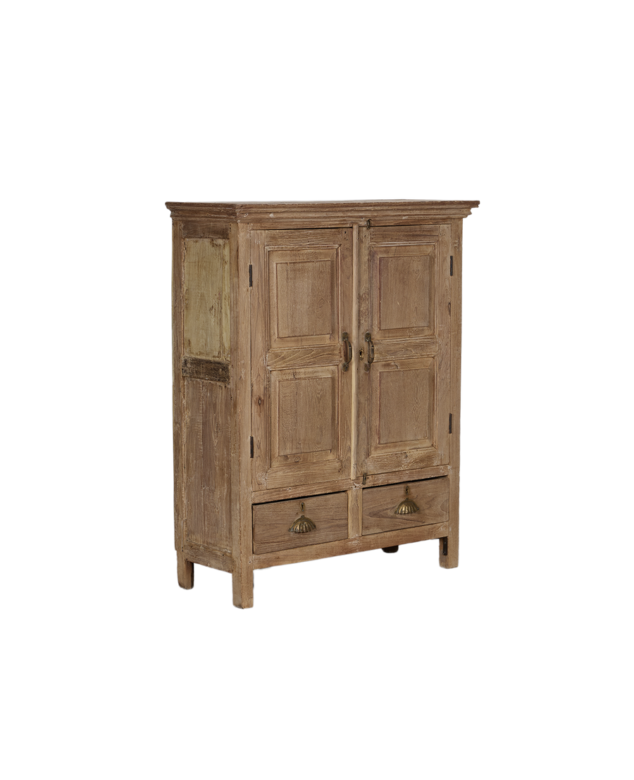 Vintage Wood Cabinet - Bleached from India made of Wood