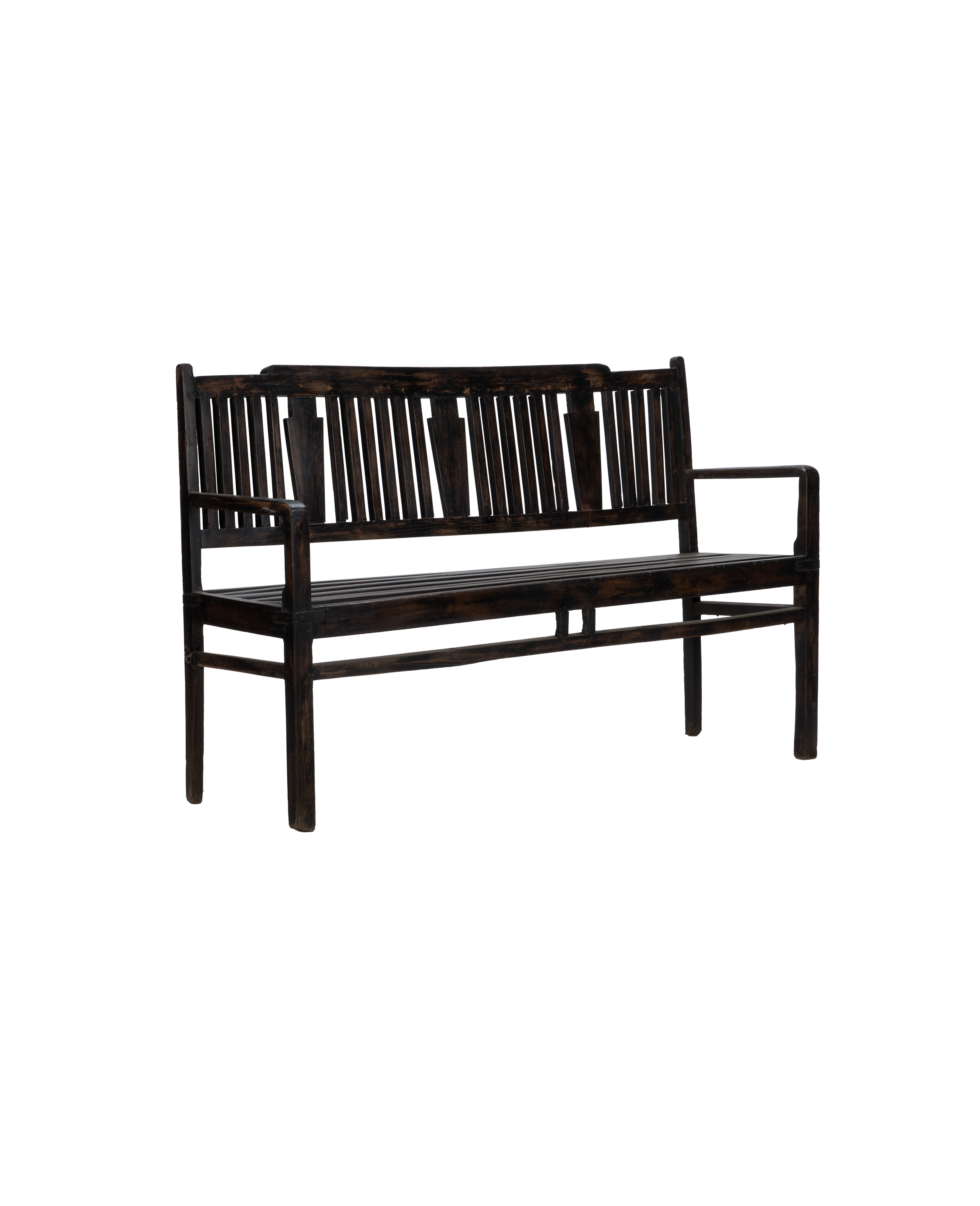 Vintage Wood Park Bench from India made of Wood