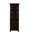 Wood Corner Cabinet - Stained