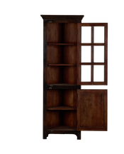 Wood Corner Cabinet - Stained