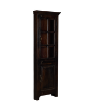 Wood Corner Cabinet - Stained