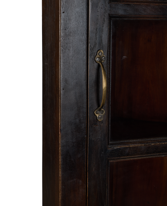 Wood Corner Cabinet - Stained