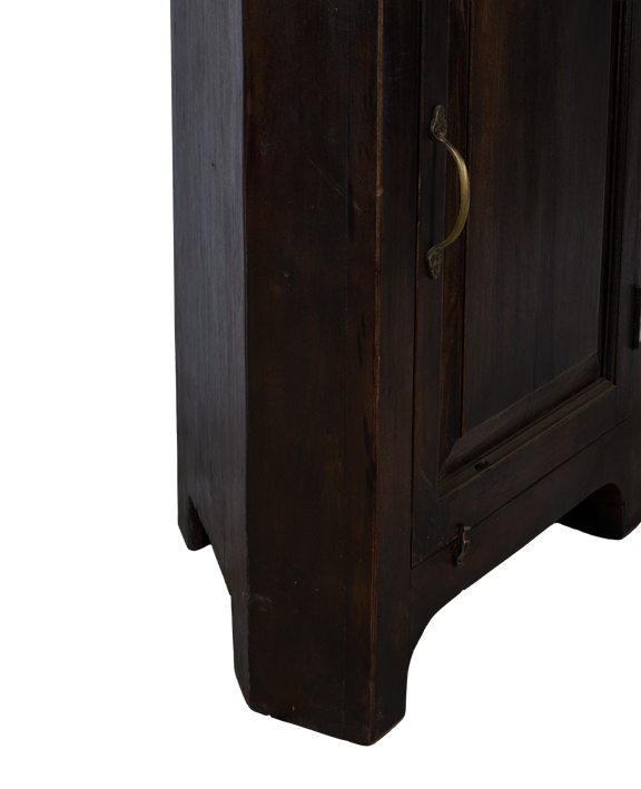 Wood Corner Cabinet - Stained