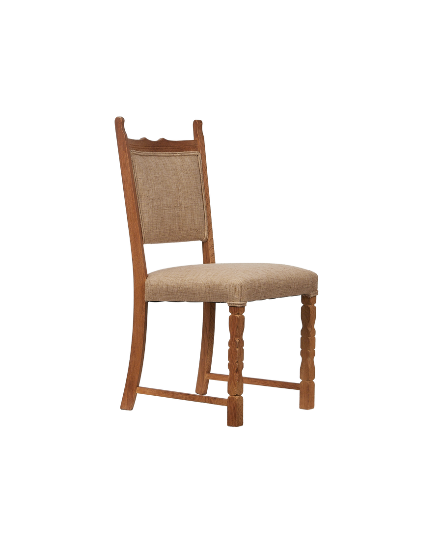 Vintage Henning Style Chair - Engraved Mountain from Denmark made of Upholstery