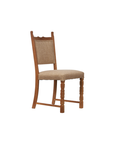 Vintage Henning Style Chair - Engraved Mountain from Denmark made of Upholstery