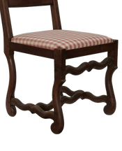 Mutton Foot Chairs - Red Check