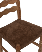 Henning Chair - Scallop Chocolate Suede