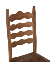 Henning Chair - Scallop Chocolate Suede