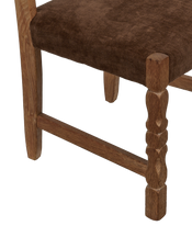 Henning Chair - Scallop Chocolate Suede