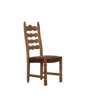 Henning Chair - Scallop Chocolate Suede