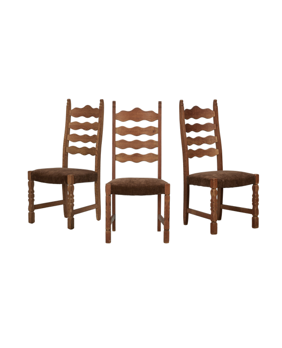 Henning Chair - Scallop Chocolate Suede