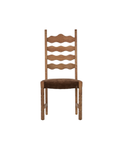 Henning Chair - Scallop Chocolate Suede