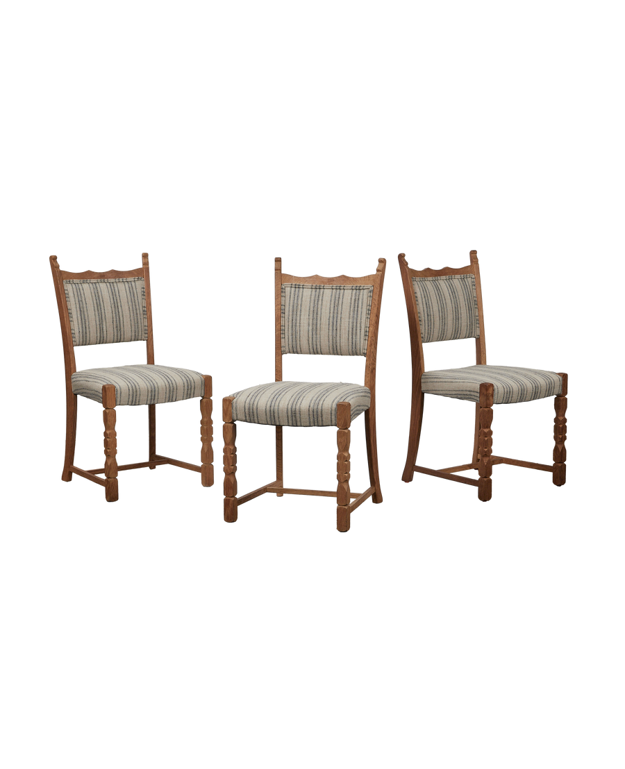 Vintage Henning Style Chair - Mountain Farmhouse Stripe from Denmark made of Wood