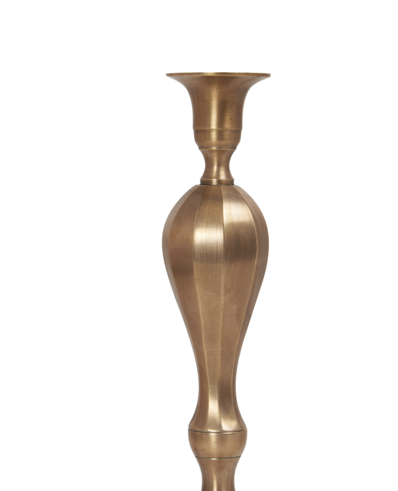 Ambiance Brass Taper Candlestick - Trois