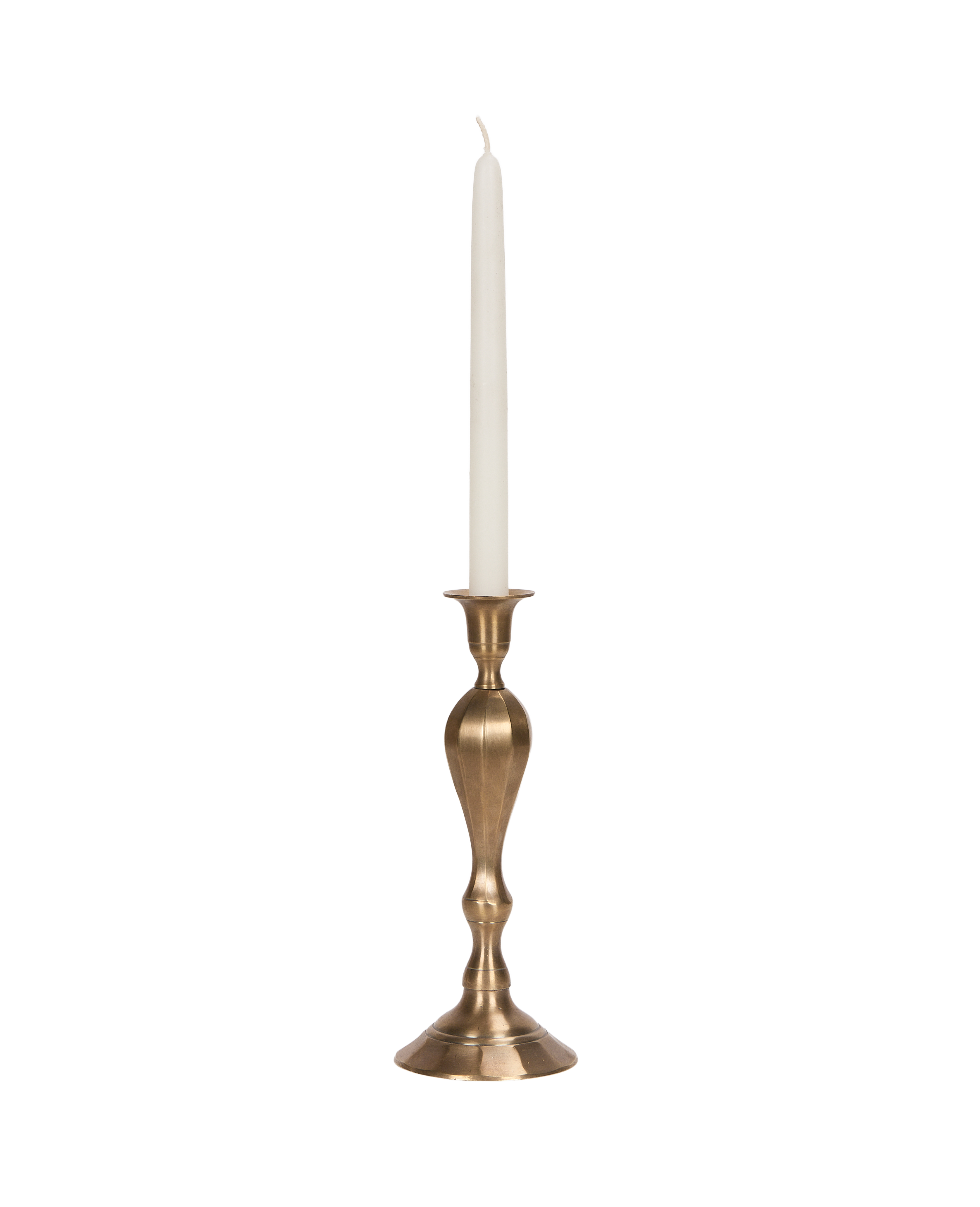 Ambiance Brass Taper Candlestick - Trois