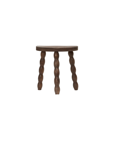 Designed Milking Stool Petite Demi - Merlot from India made of Wood