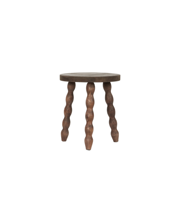 Milking Stool Petite Round - Merlot