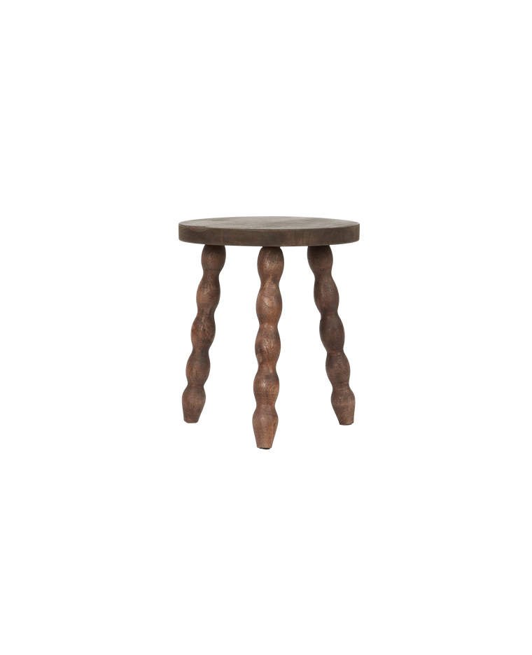 Milking Stool Petite Round - Merlot