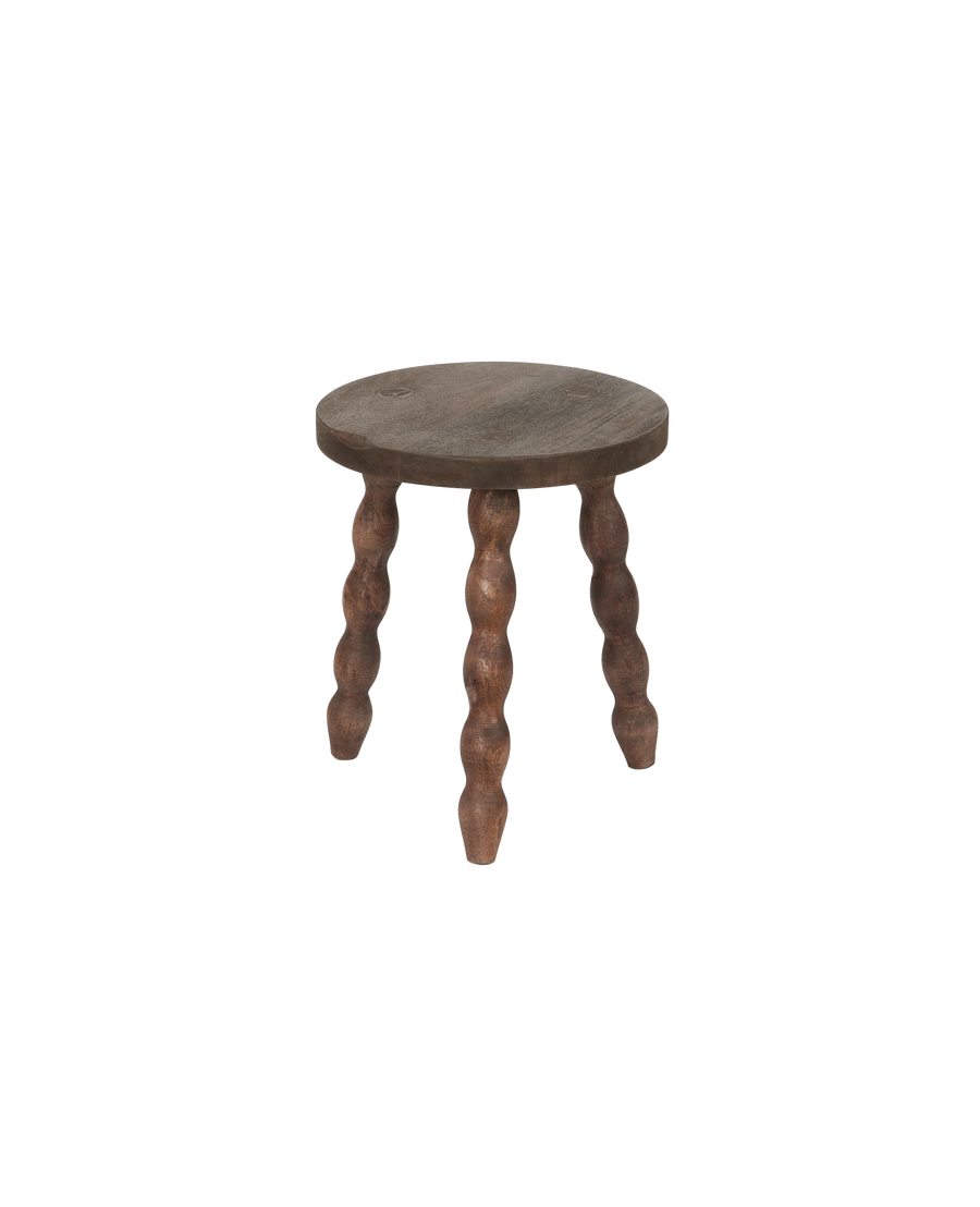 Milking Stool Petite Round - Merlot