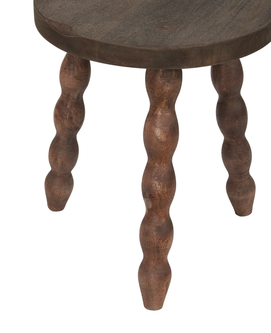 Milking Stool Petite Round - Merlot