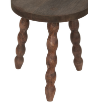 Milking Stool Petite Round - Merlot