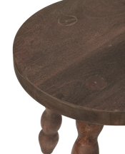 Milking Stool Petite Round - Merlot