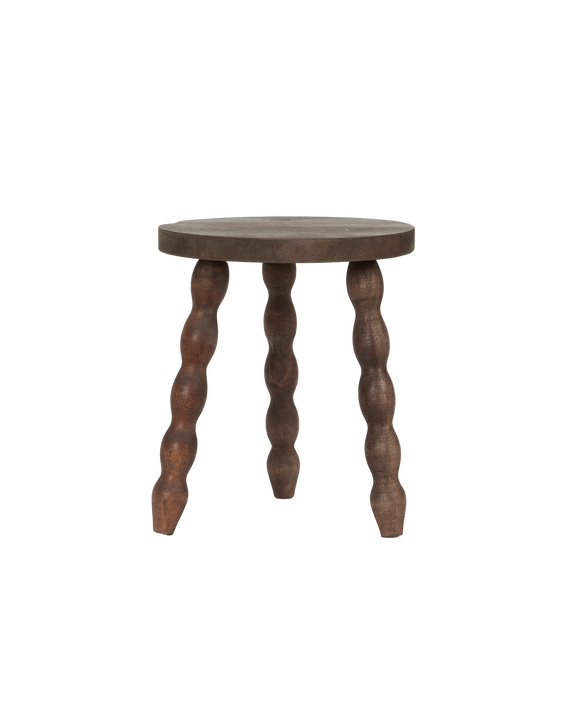 Milking Stool Petite Round - Merlot