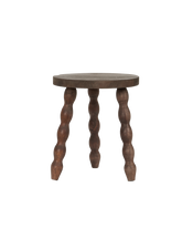 Milking Stool Petite Round - Merlot