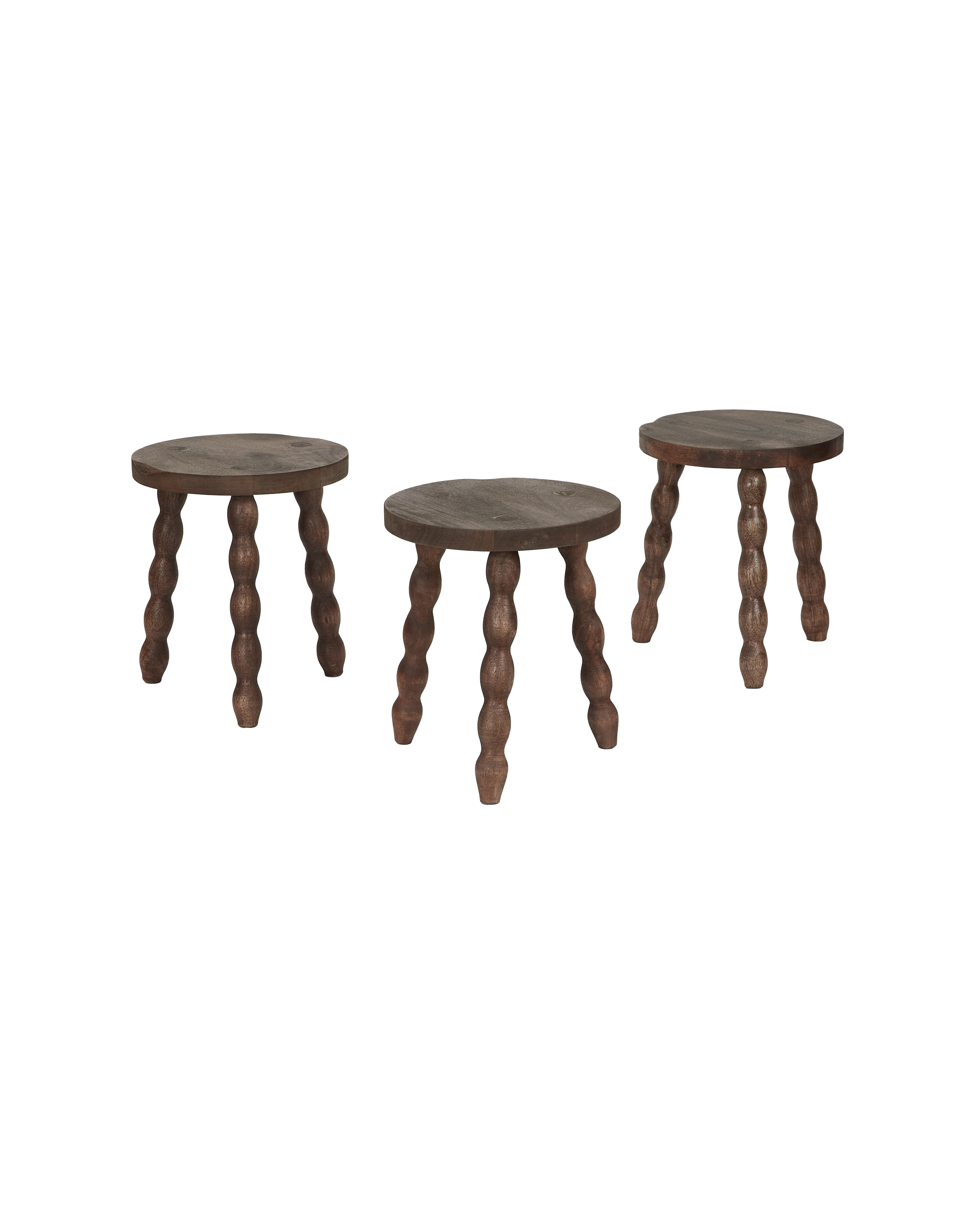 Milking Stool Petite Round - Merlot