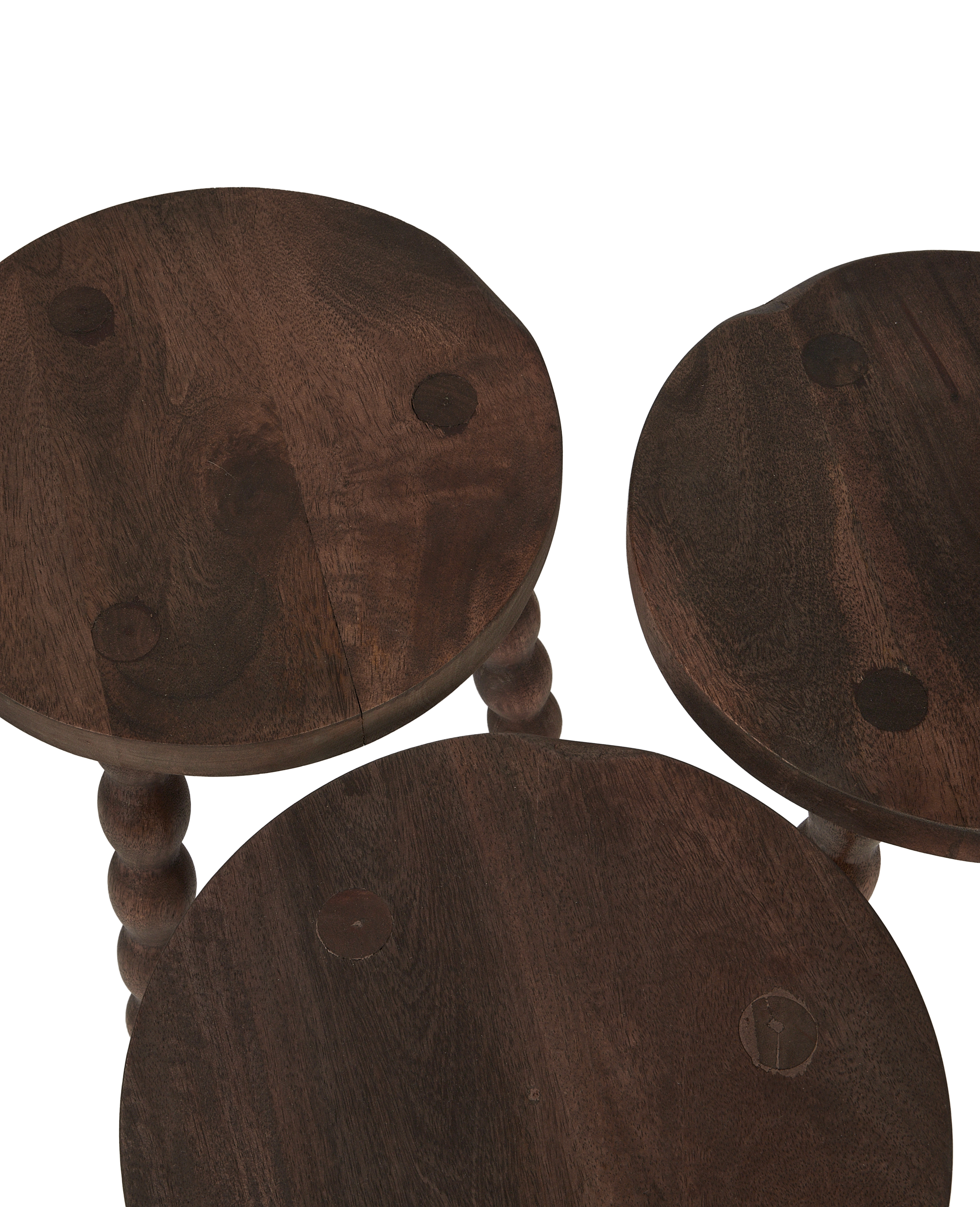 Milking Stool Petite Round - Merlot