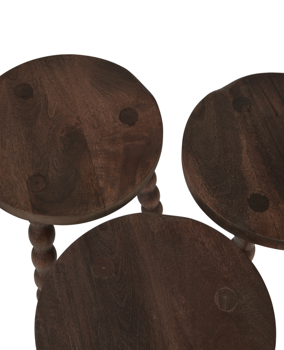 Milking Stool Petite Round - Merlot