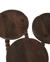 Milking Stool Petite Round - Merlot