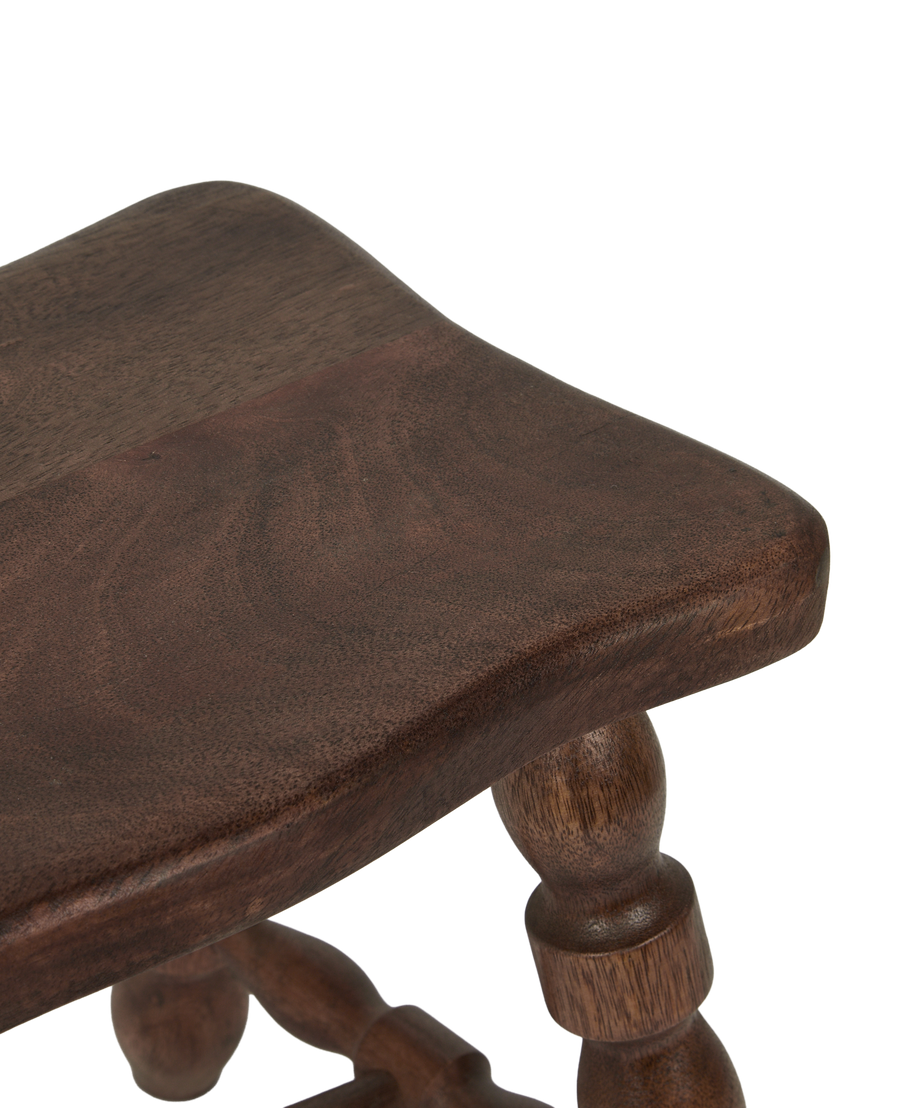 Milking Stool Petite Rectangle - Merlot