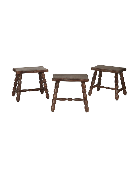 Milking Stool Petite Rectangle - Merlot