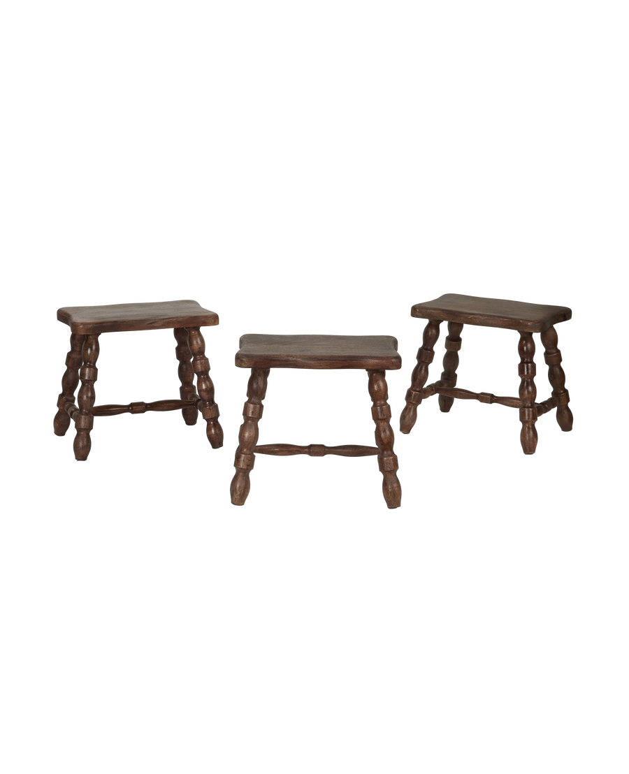 Milking Stool Petite Rectangle - Merlot