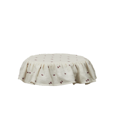 Designed Chérie Skirted Seat Cushion from LA made of 100% Linen & Foam Insert