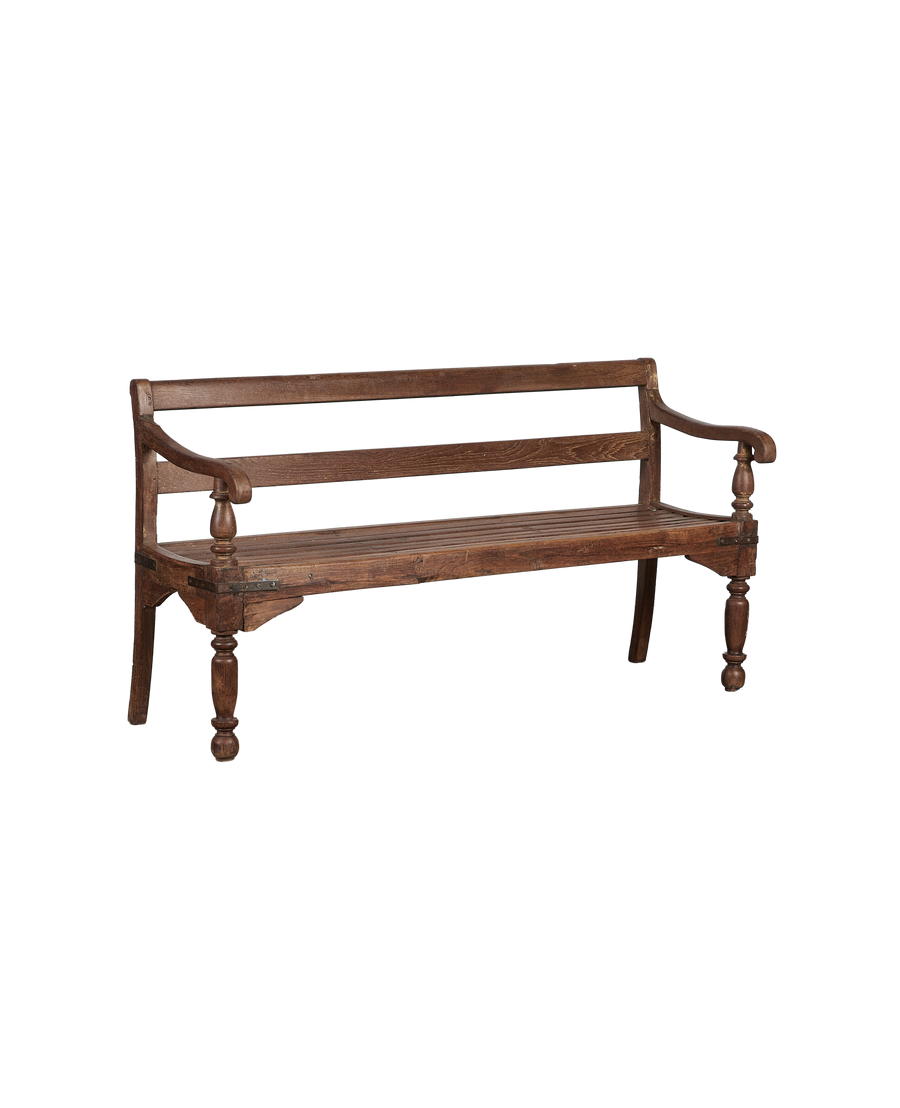Vintage Park Bench from India made of Wood