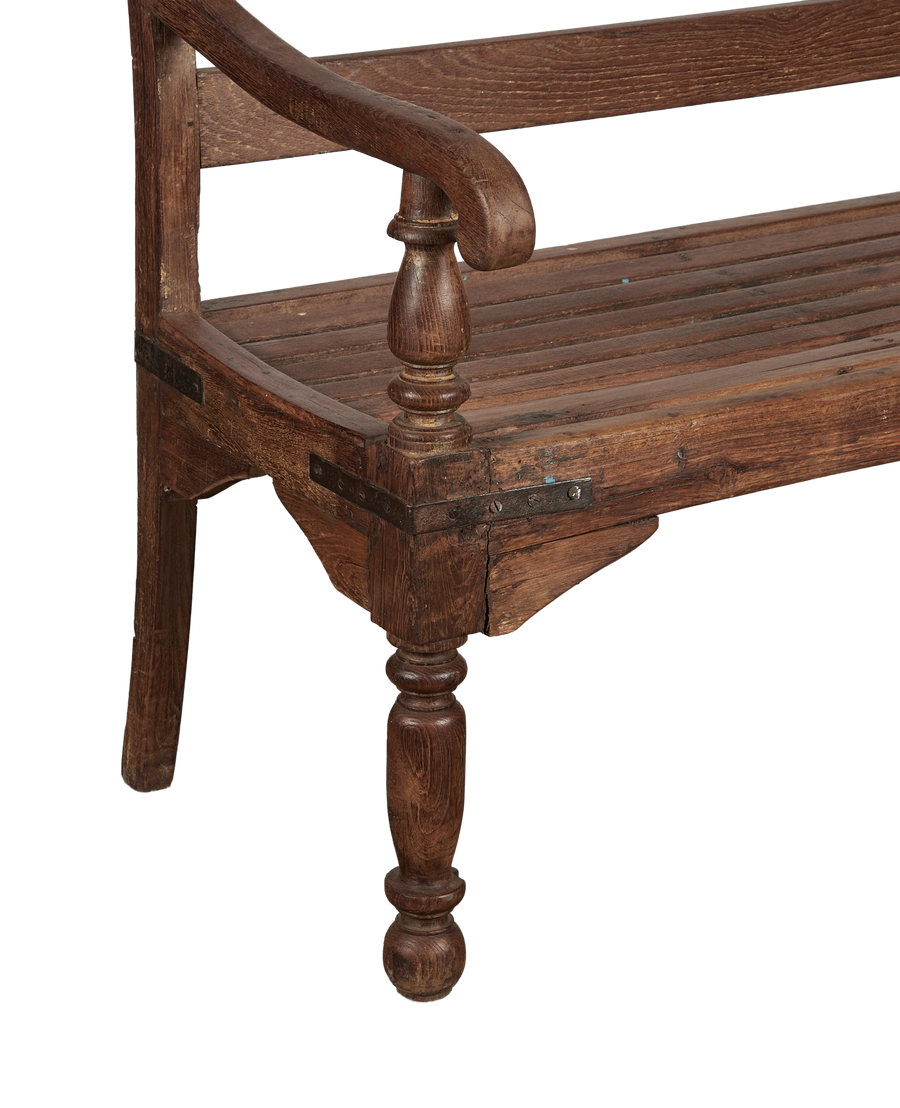 Vintage Park Bench from India made of Wood