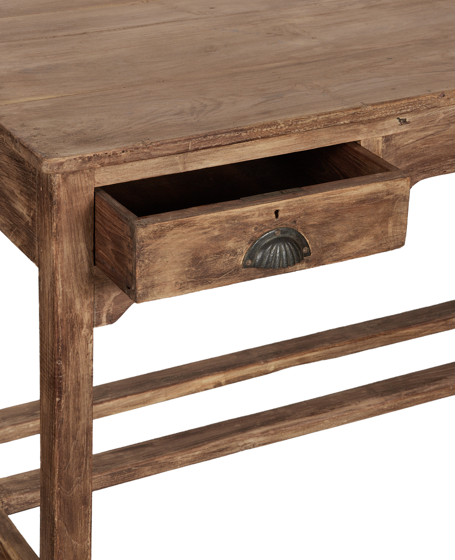 Vintage Wood Desk - Natural from India made of Wood