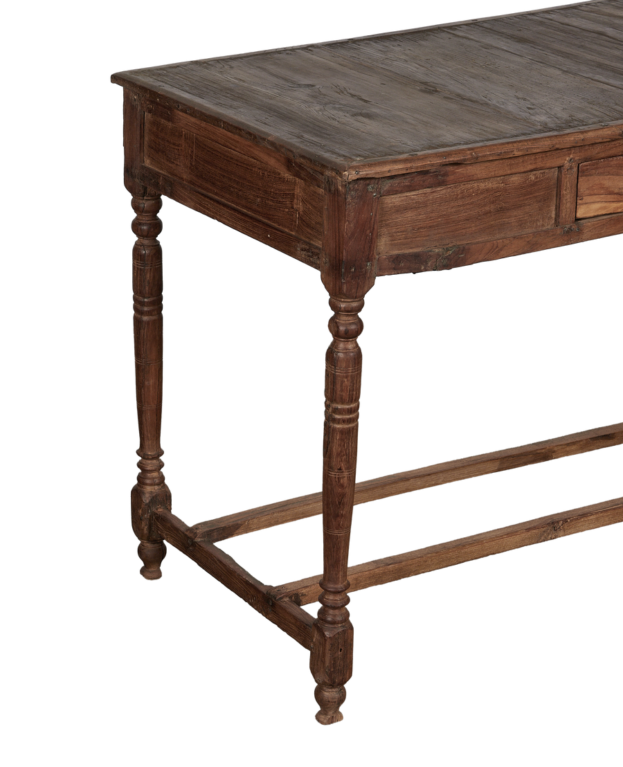 Vintage Wood Desk - Natural from India made of Wood