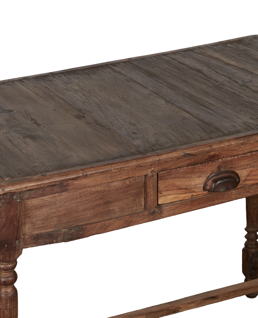 Vintage Wood Desk - Natural from India made of Wood