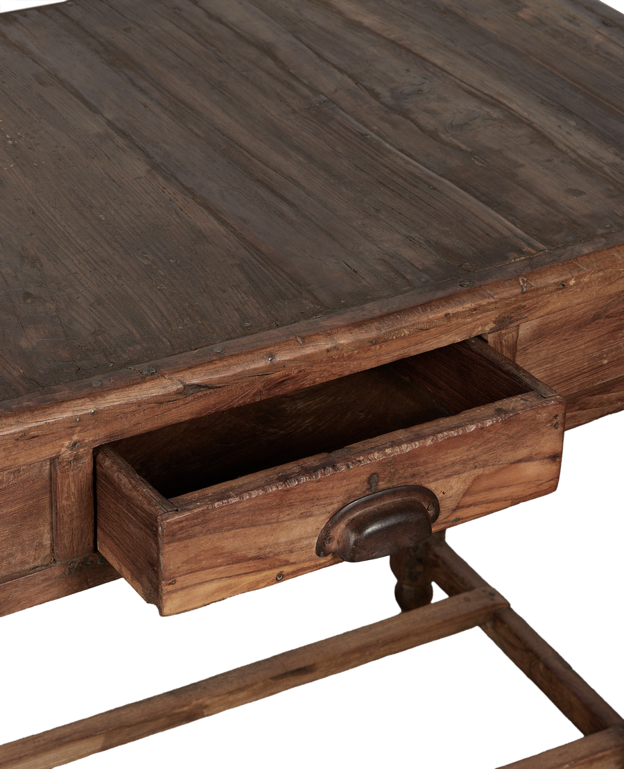 Vintage Wood Desk - Natural from India made of Wood